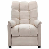 Electric Massage Chair Cream Fabric