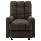 Electric Massage Reclining Chair Dark Brown Fabric - Front View