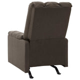 Electric Massage Reclining Chair Dark Brown Fabric