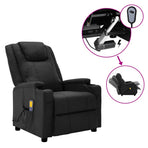 Electric Massage Chair Black Faux Leather