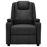 Electric Massage Chair Black Faux Leather