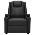 Electric Massage Chair Black Faux Leather