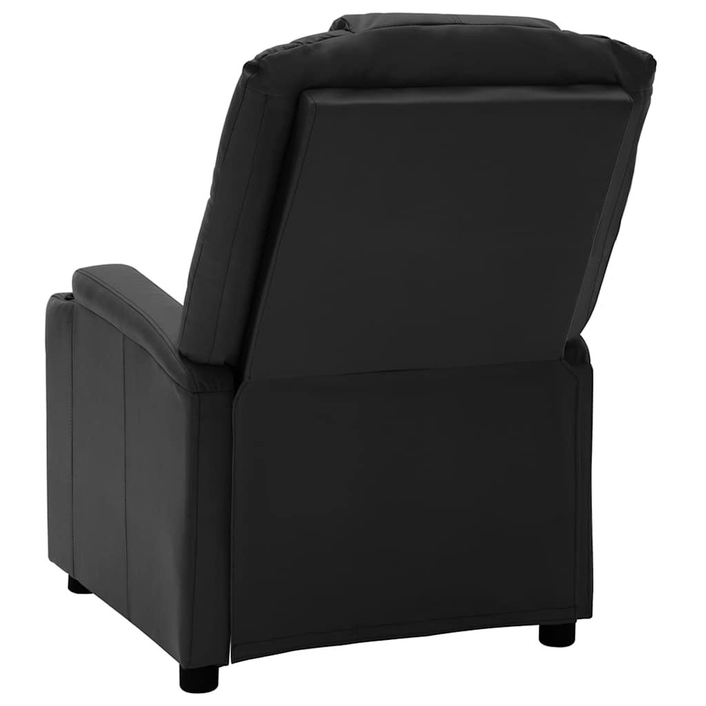 Electric Massage Chair Black Faux Leather