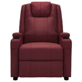Electric Massage Chair Wine Red Faux Leather