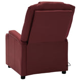 Electric Massage Chair Wine Red Faux Leather