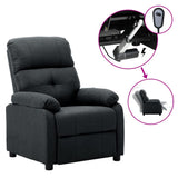 Electric Recliner Chair Dark Grey Fabric
