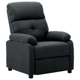 Electric Recliner Chair Dark Grey Fabric - Front View