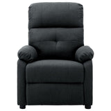 Electric Recliner Chair Dark Grey Fabric - Side View