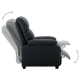 Electric Recliner Chair Dark Grey Fabric - Top-Down View