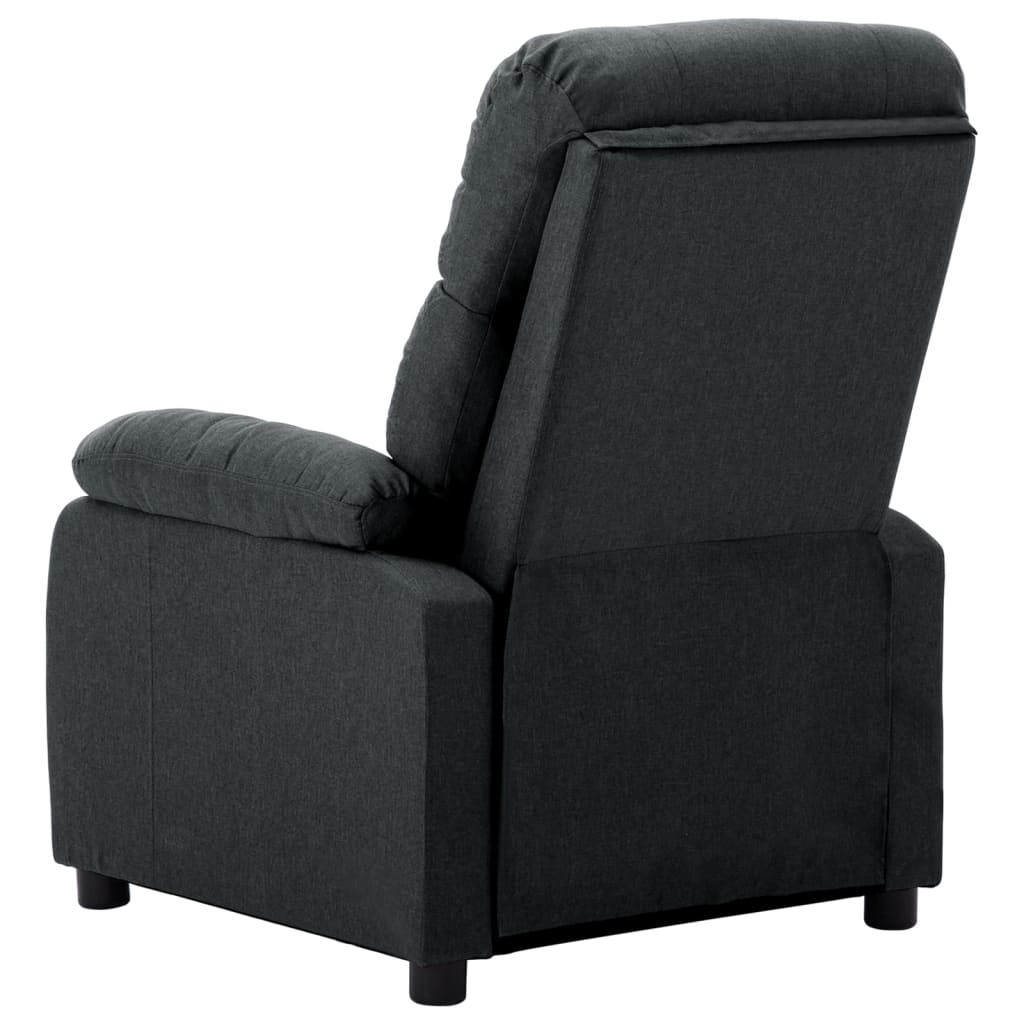 Electric Recliner Chair Dark Grey Fabric