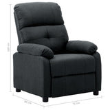 Electric Recliner Chair Dark Grey Fabric
