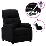 Electric Recliner Chair Black Fabric