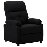 Electric Recliner Chair Black Fabric