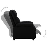 Electric Recliner Chair Black Fabric