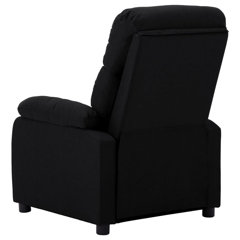Electric Recliner Chair Black Fabric