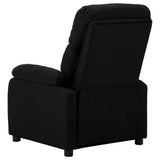 Electric Recliner Chair Black Fabric - 45-Degree Angle