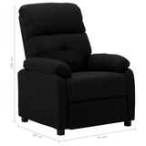 Electric Recliner Chair Black Fabric - Extra Image