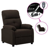 Electric Recliner Chair Dark Brown Fabric