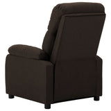 Electric Recliner Chair Dark Brown Fabric - Top-Down View