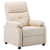 Electric Recliner Chair Cream Fabric
