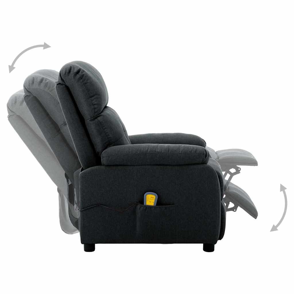 Electric Massage Chair Dark Grey Fabric
