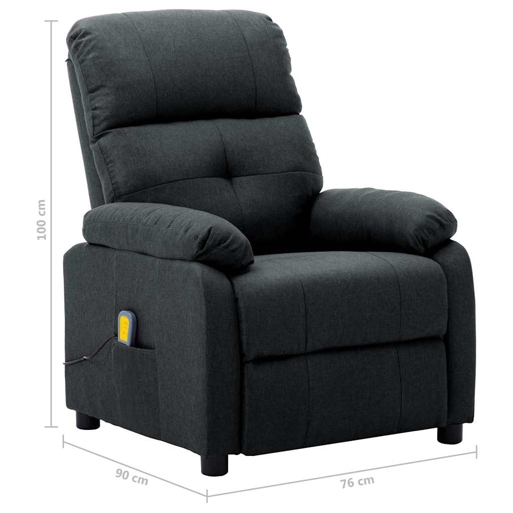 Electric Massage Chair Dark Grey Fabric