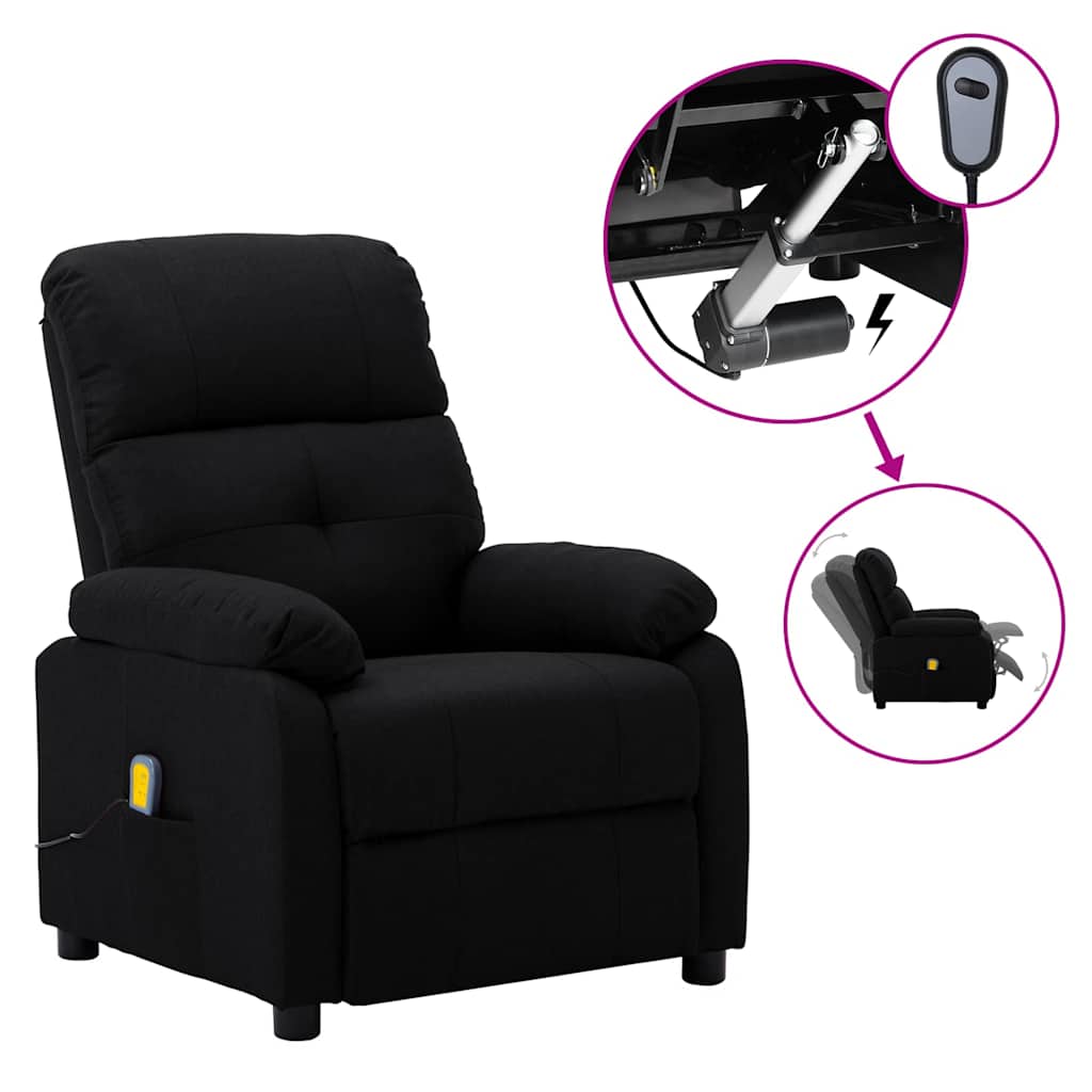 Electric Massage Chair Black Fabric