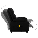 Electric Massage Chair Black Fabric - Top-Down View