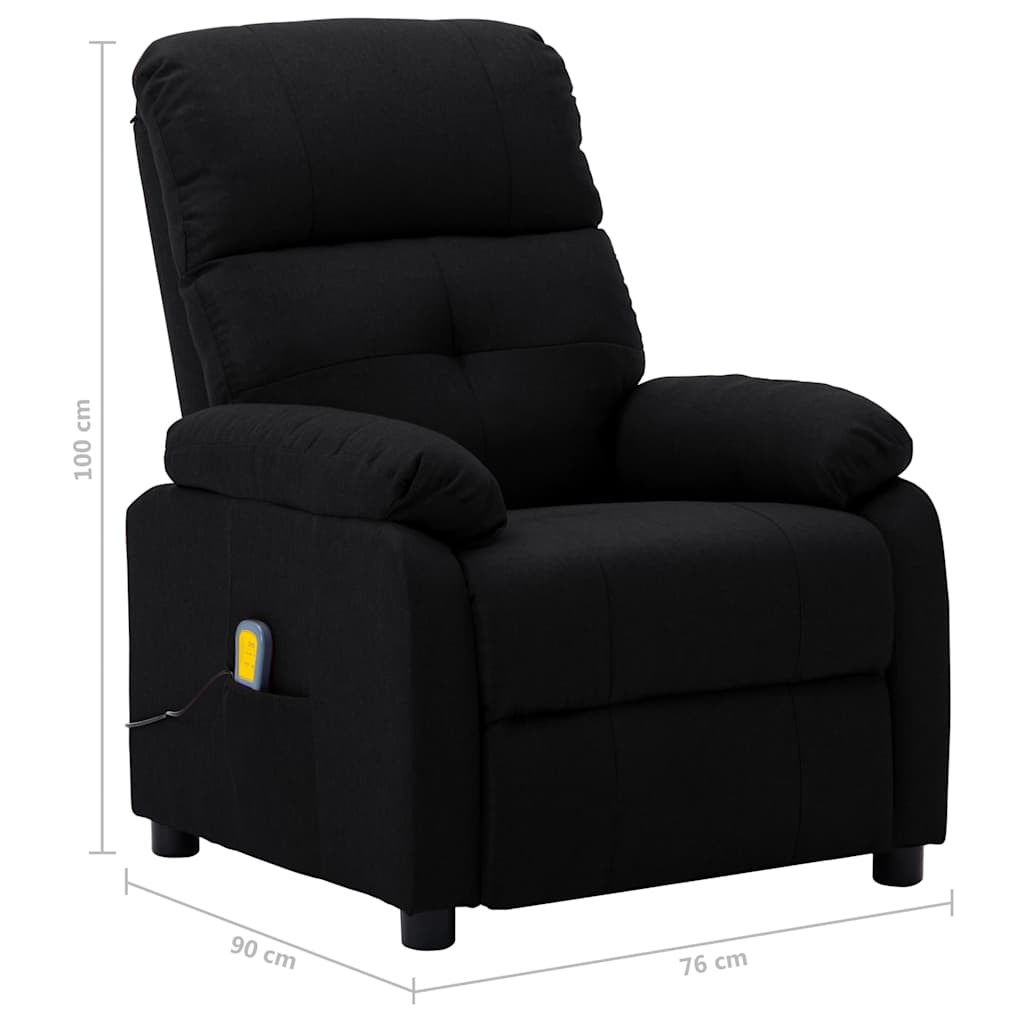 Electric Massage Chair Black Fabric