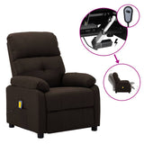 Electric Massage Chair Dark Brown Fabric