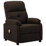 Electric Massage Chair Dark Brown Fabric