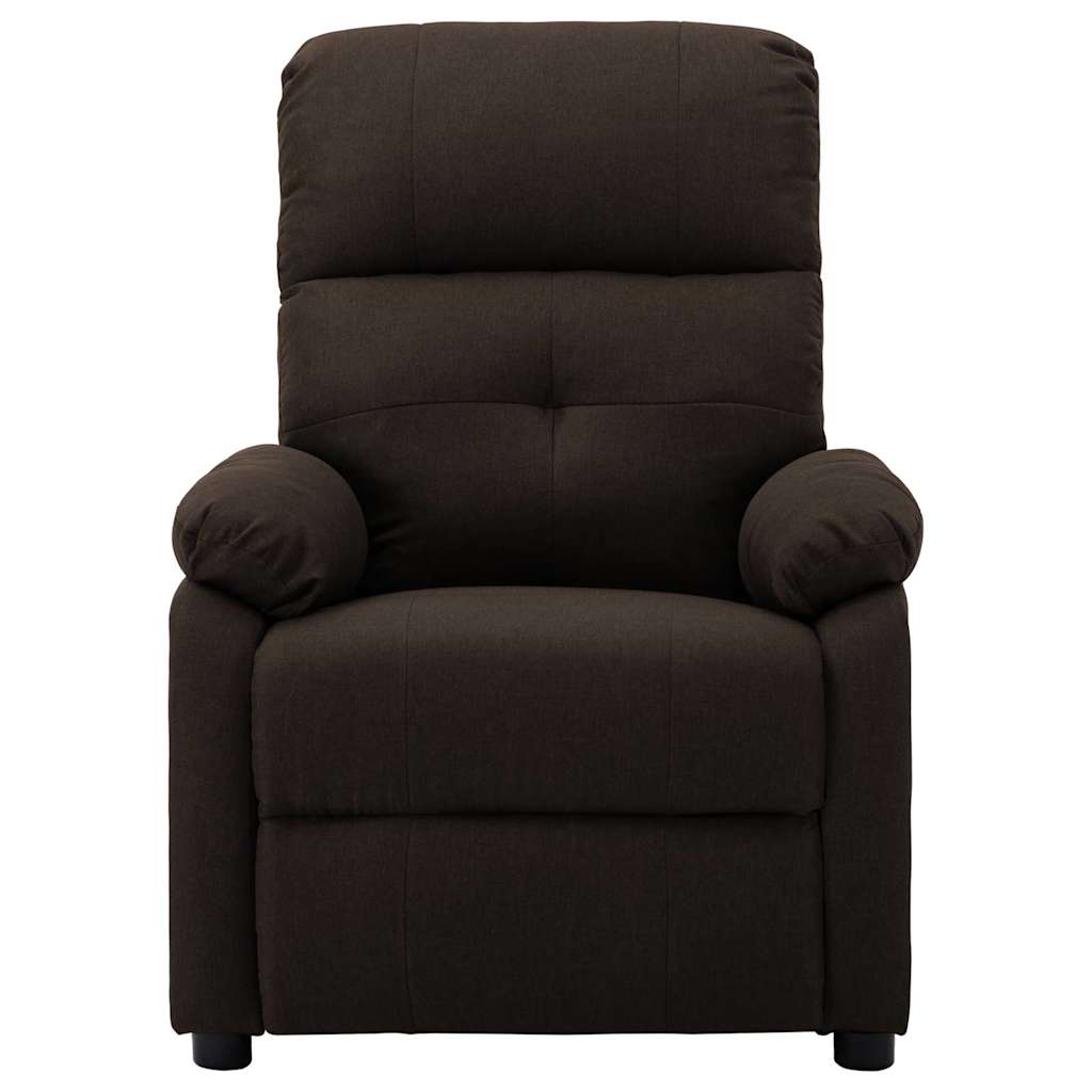 Electric Massage Chair Dark Brown Fabric