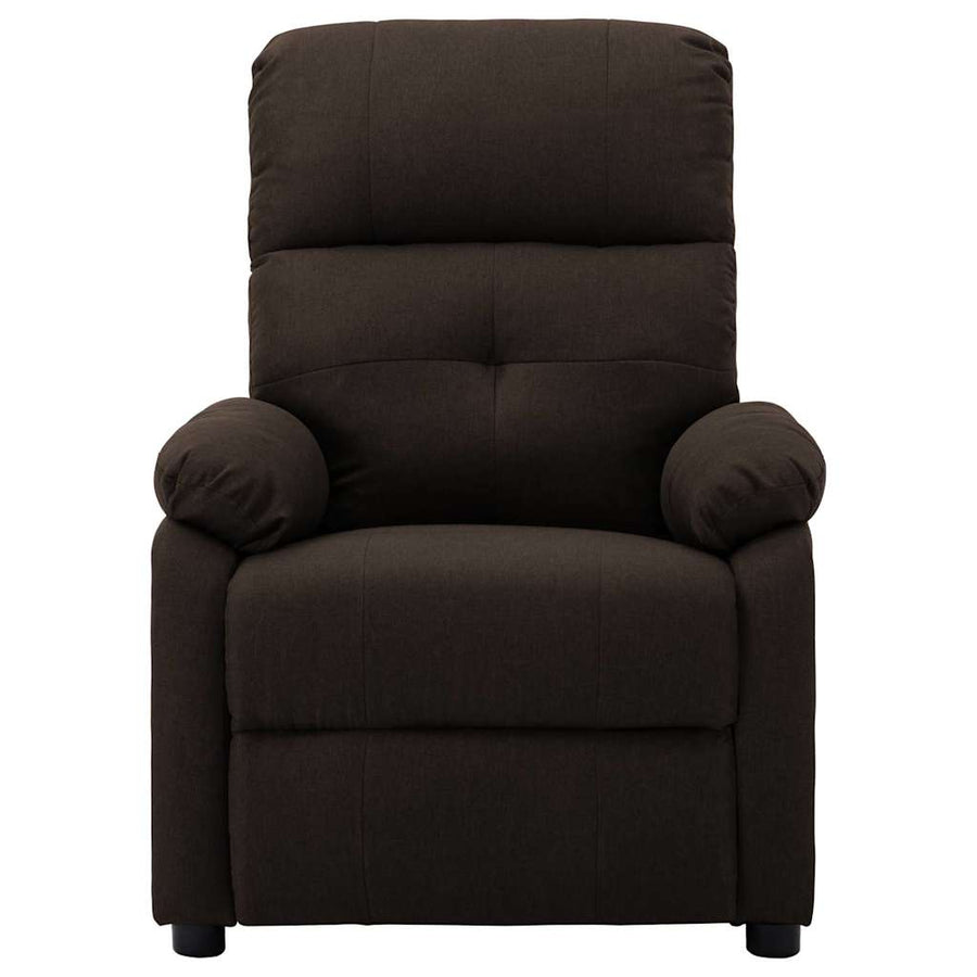 Electric Massage Chair Dark Brown Fabric