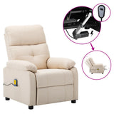 Electric Massage Chair Cream Fabric