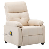 Electric Massage Chair Cream Fabric