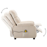 Electric Massage Chair Cream Fabric