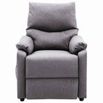 Electric Massage Recliner Light Grey Fabric