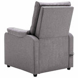 Electric Massage Recliner Light Grey Fabric