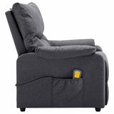 Electric Massage Chair Dark Grey Fabric - 45-Degree Angle