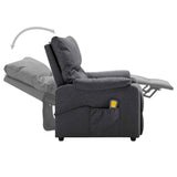 Electric Massage Chair Dark Grey Fabric - Rear View