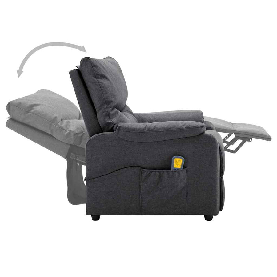 Electric Massage Chair Dark Grey Fabric