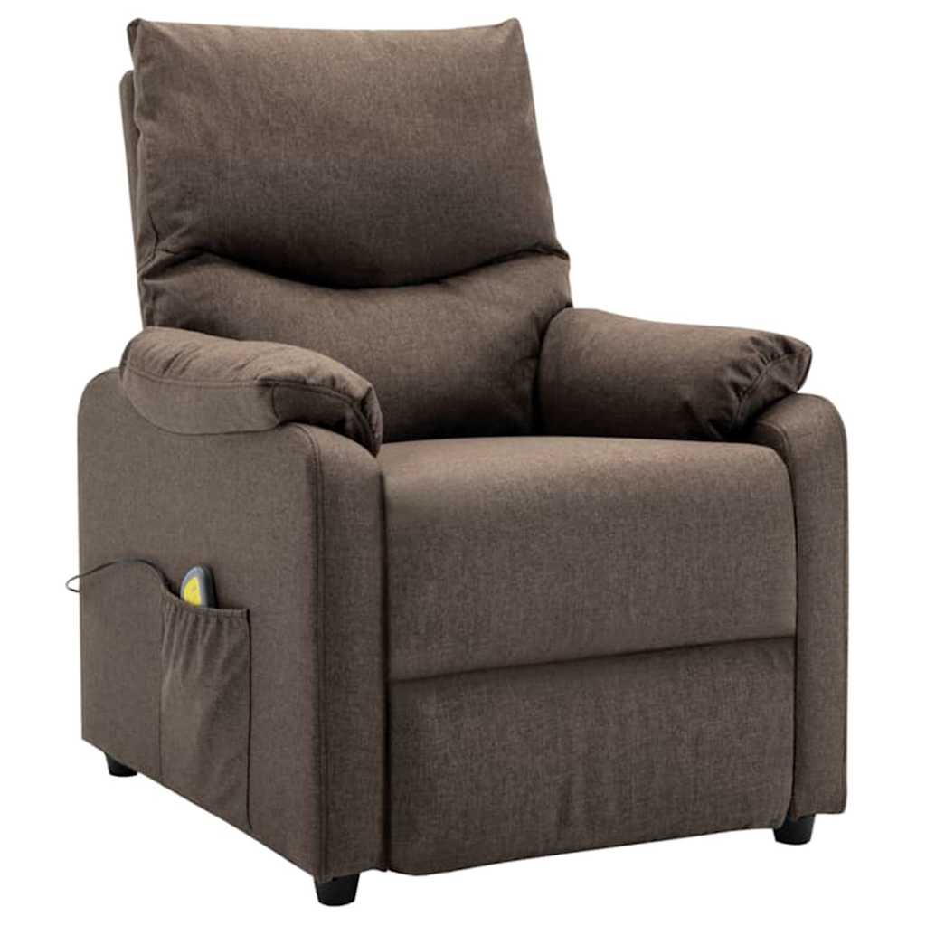 Electric Massage Chair Brown Fabric