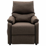 Electric Massage Chair Brown Fabric - Side View