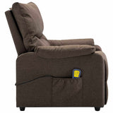 Electric Massage Chair Brown Fabric