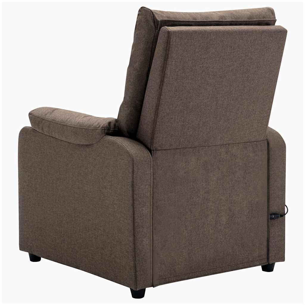 Electric Massage Chair Brown Fabric