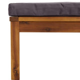 Footrest with Dark Grey Cushion Solid Acacia Wood - Top-Down View
