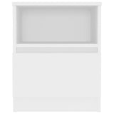 Bed Cabinet White 40x40x50 cm Engineered Wood