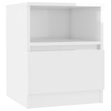 Bed Cabinets 2 pcs High Gloss White 40x40x50 cm Engineered Wood