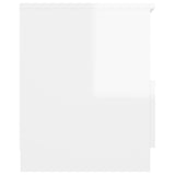 Bed Cabinets 2 pcs High Gloss White 40x40x50 cm Engineered Wood - Rear View