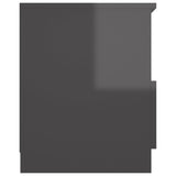 Bed Cabinets 2 pcs High Gloss Grey 40x40x50 cm Engineered Wood